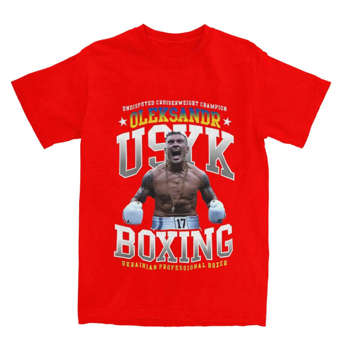 Oleksandr Usyk Champion for Ukraine T-Shirt – Unique Boxing Tribute