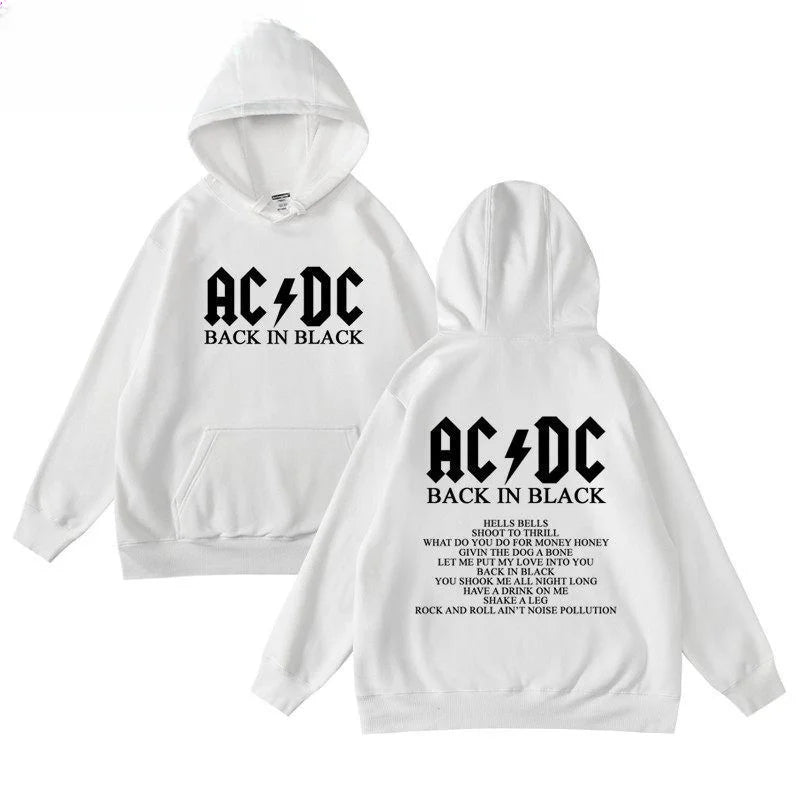 Back in Black AC/DC-Inspired Hoody – Custom Rock Tribute to Music Legends