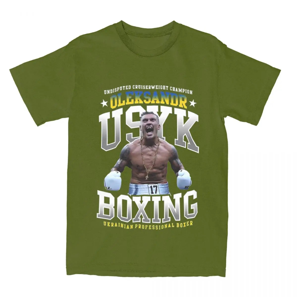 Oleksandr Usyk Champion for Ukraine T-Shirt – Unique Boxing Tribute