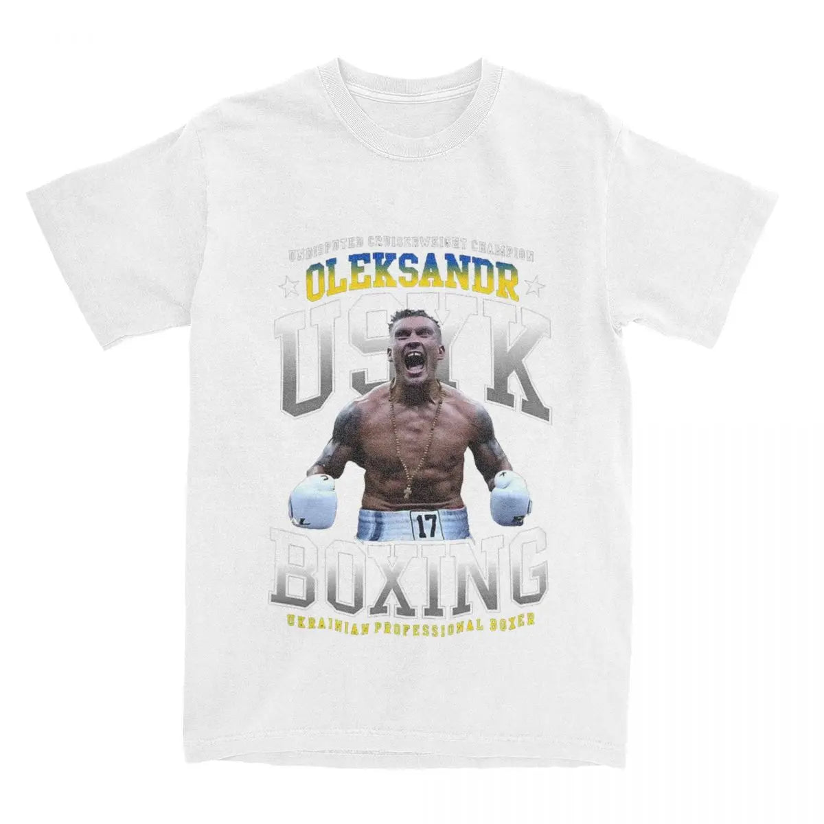 Oleksandr Usyk Champion for Ukraine T-Shirt – Unique Boxing Tribute