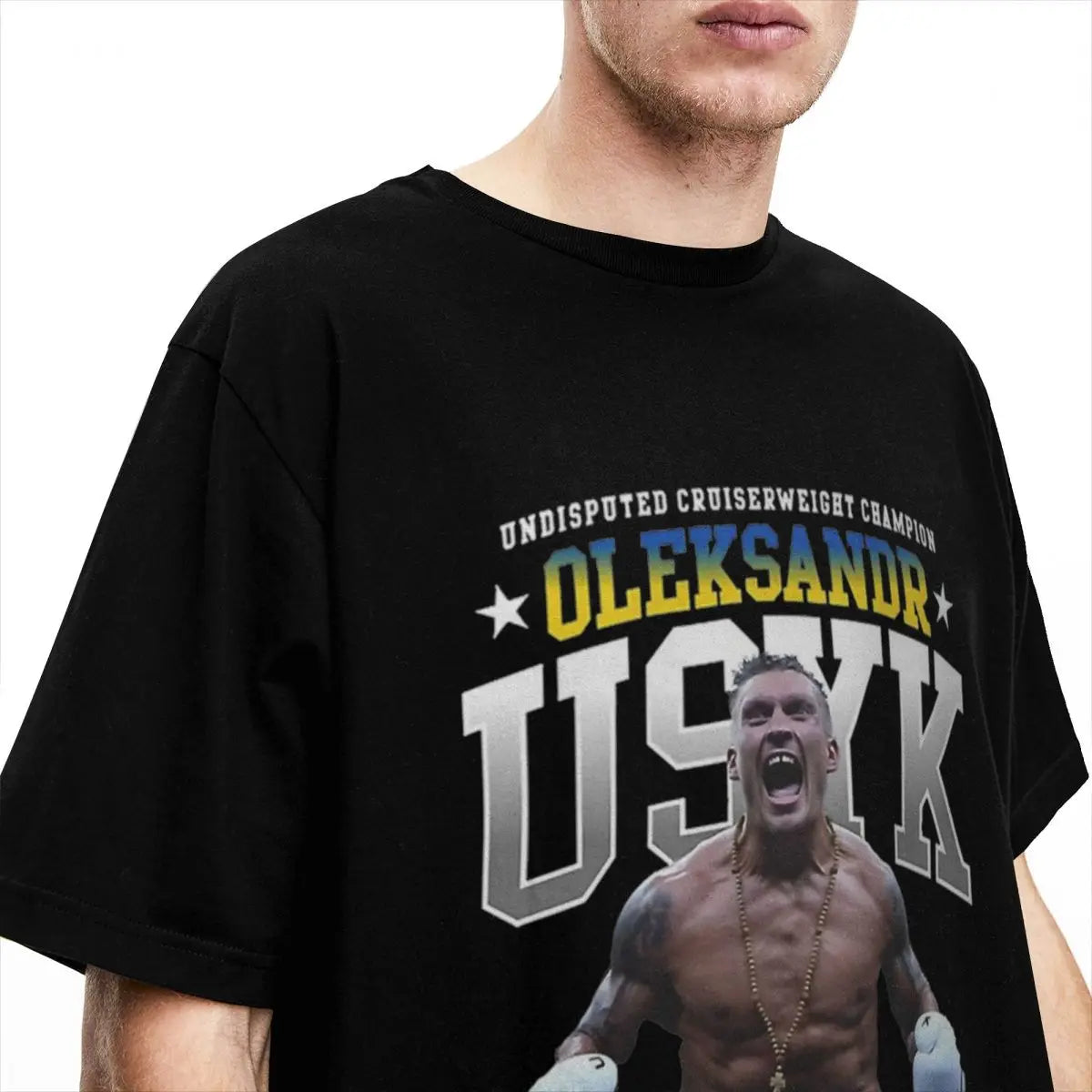 Oleksandr Usyk Champion for Ukraine T-Shirt – Unique Boxing Tribute