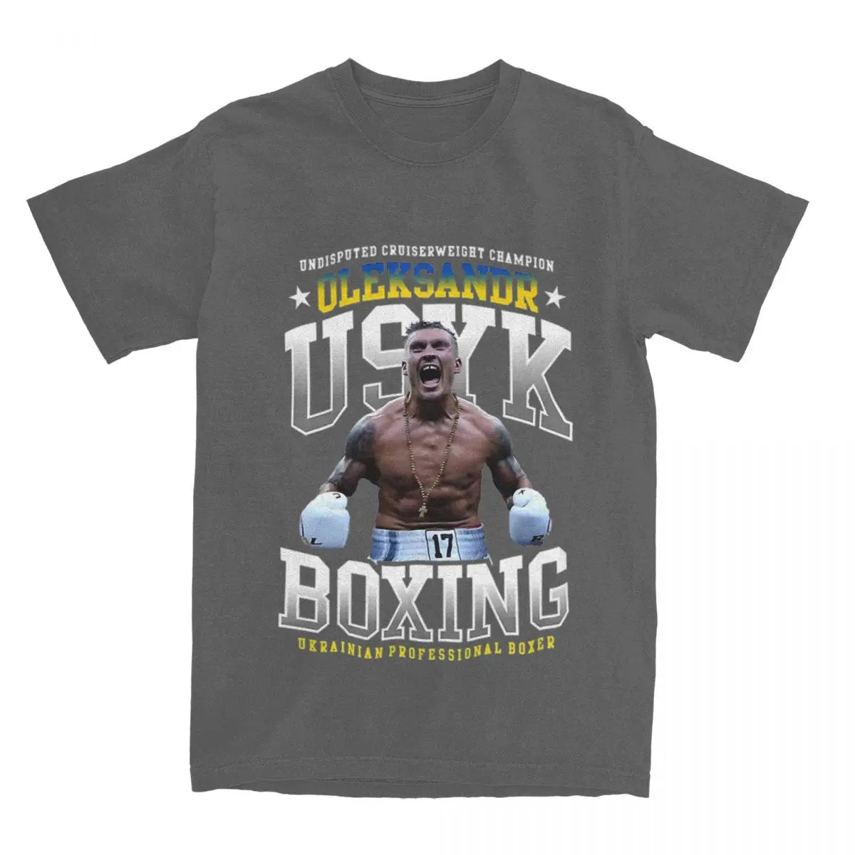 Oleksandr Usyk Champion for Ukraine T-Shirt – Unique Boxing Tribute