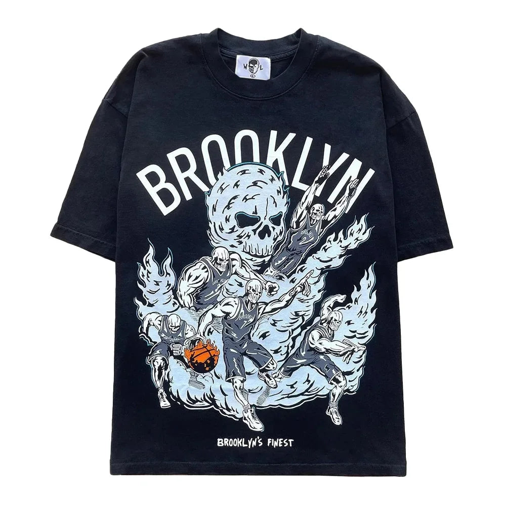 Brooklyn Nets T-Shirt – Custom Dual Designs Celebrating Iconic Players