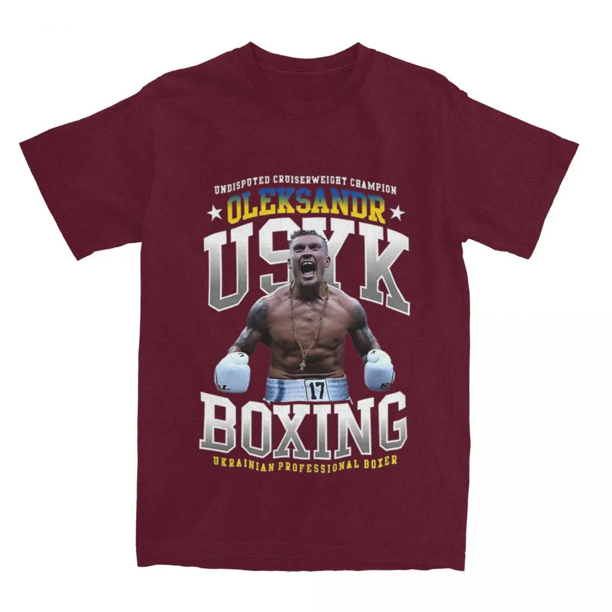 Oleksandr Usyk Champion for Ukraine T-Shirt – Unique Boxing Tribute