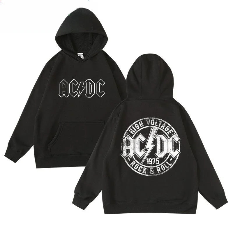 High Voltage AC/DC-Inspired Hoody – Custom Design Tribute to Rock Legends