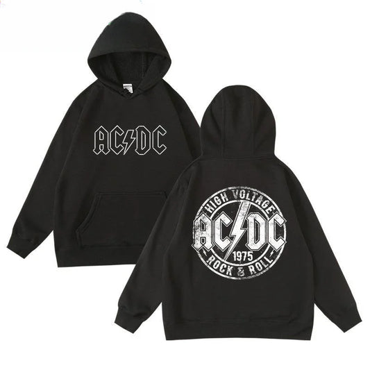 High Voltage AC/DC-Inspired Hoody – Custom Design Tribute to Rock Legends