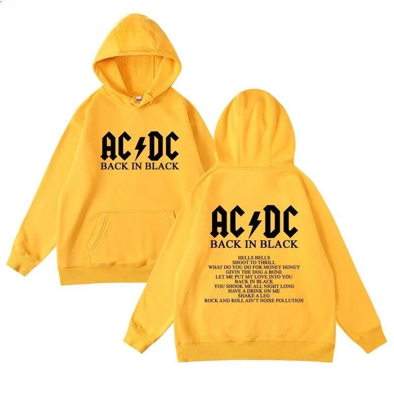 Back in Black AC/DC-Inspired Hoody – Custom Rock Tribute to Music Legends